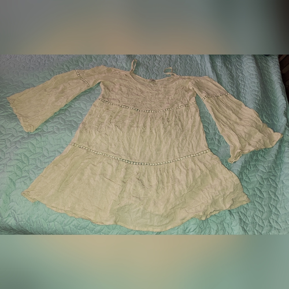 Umgee crochet lace boho tunic top S
